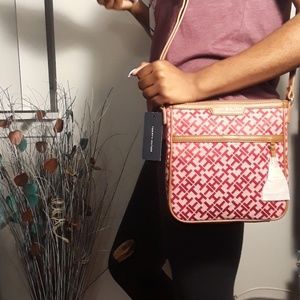Tommy Hilfiger Red Monogram Crossbody
